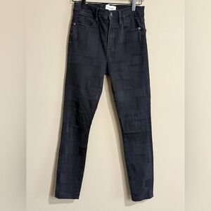 Frame Denim Le High Skinny Black patchwork Jeans